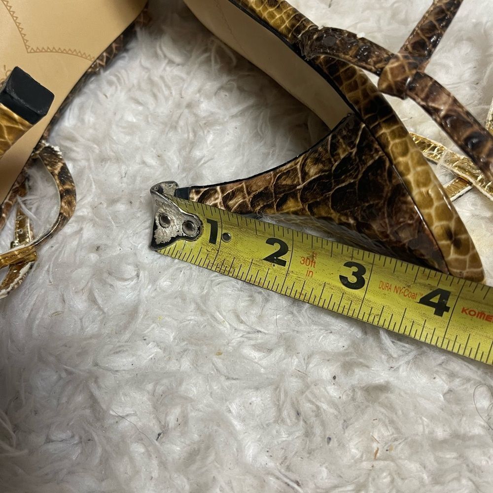 J.Renee synthetic Brown Snake Print Women's Heels SZ10 - Picture 8 of 11